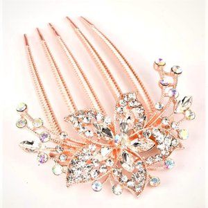 RHINESTONE HAIR COMB in Crystal Clear